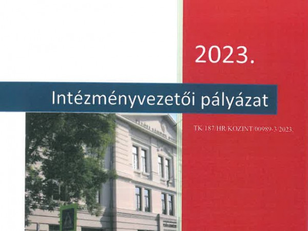 Tichy-Rács Lenke intézményvezetői pályázata