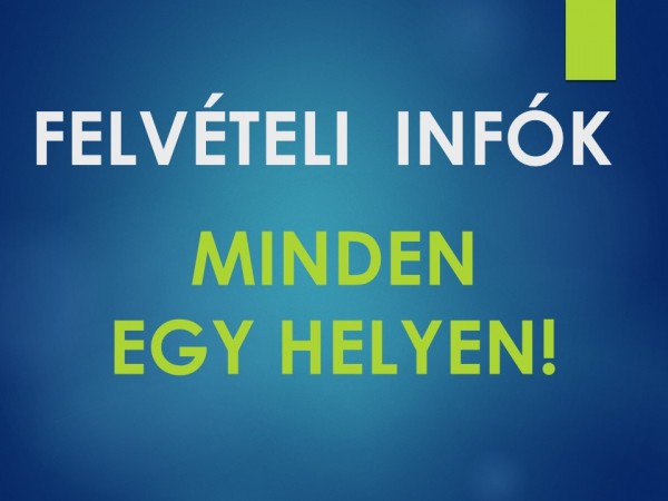 A 2023. évi tavaszi felvételi
