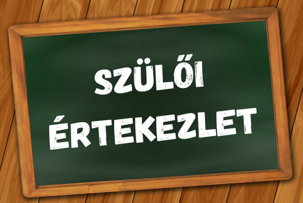 SzMK alakuló ülés és szülői értekezlet
